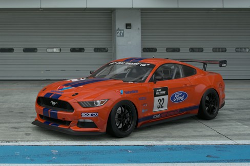 File:Ford Mustang Gr.4 (GT7, Orange - Blue).jpg