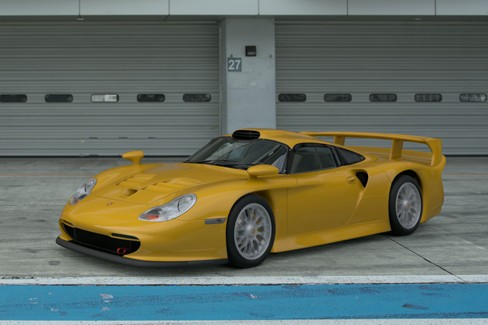 File:Porsche 911 GT1 Strassenversion '97 (GT7, Yellow).jpg